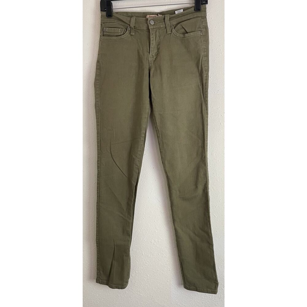 Judy Blue Jeans Juniors 5 Olive Green Slim Skinny Fit Mid Rise Toothpick Denim